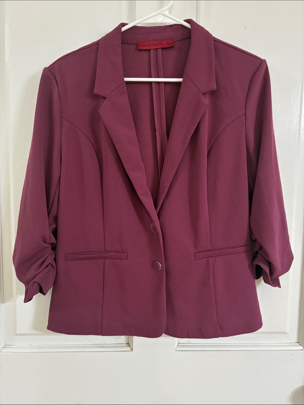 Love Scarlett Plum Two-Button Women's Blazer